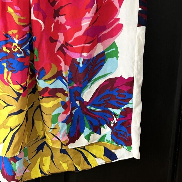 Maeve Anthropologie Mixed Bouquet Floral Sleeveless Silk Top Size 4 Blouse - Picture 4 of 10